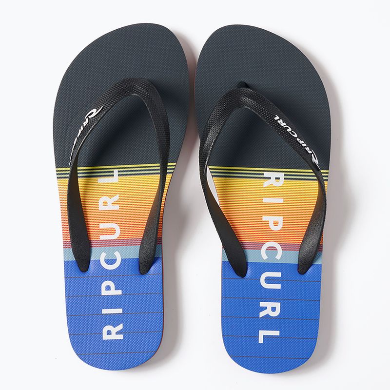 Men's Rip Curl Breaker Open Toe flip flops 1163 black and orange 19XMOT 9