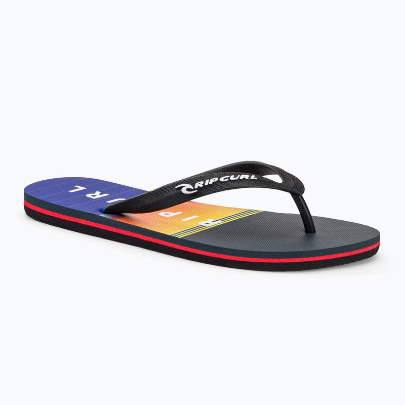 Men's Rip Curl Breaker Open Toe flip flops 1163 black and orange 19XMOT