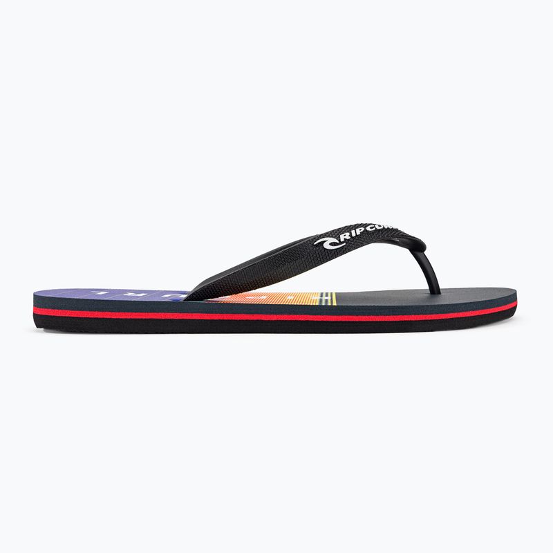 Men's Rip Curl Breaker Open Toe flip flops 1163 black and orange 19XMOT 2