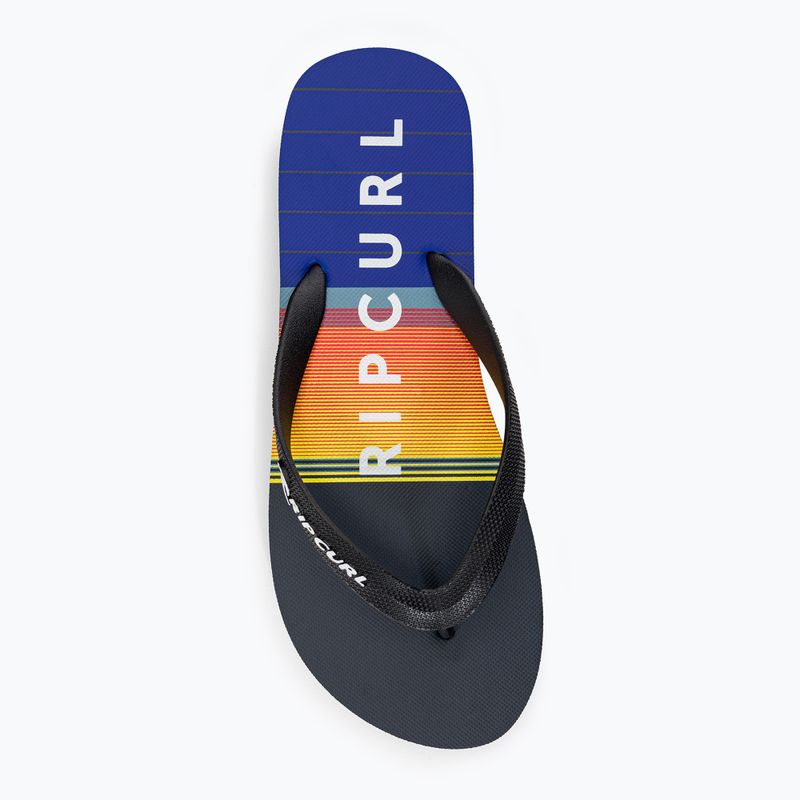 Men's Rip Curl Breaker Open Toe flip flops 1163 black and orange 19XMOT 6