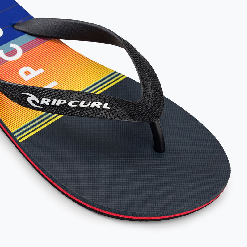 Men's Rip Curl Breaker Open Toe flip flops 1163 black and orange 19XMOT 7