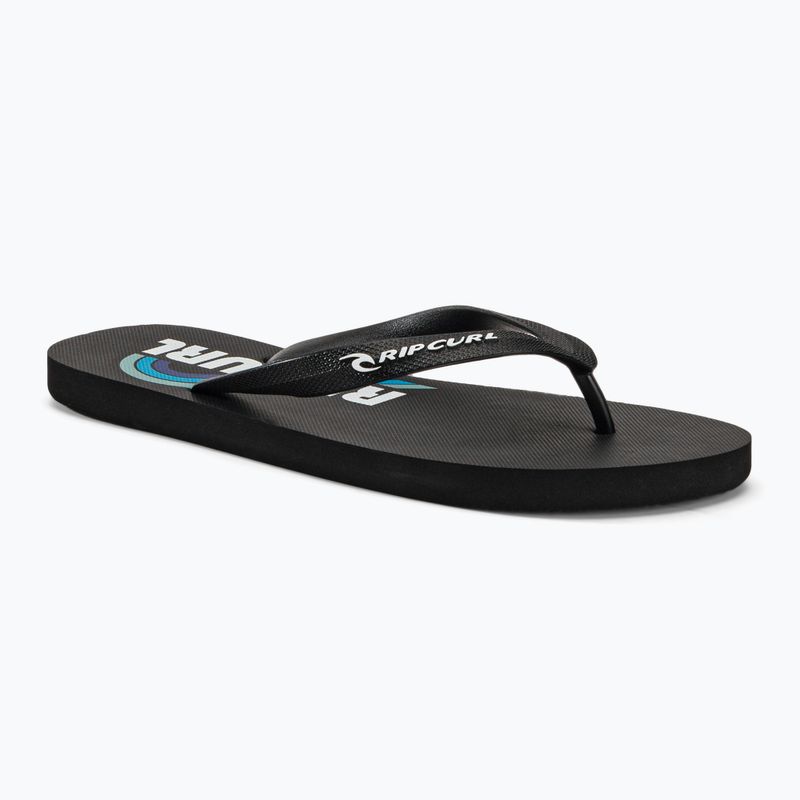 Men's Rip Curl Surf Revival Logo Open Toe Flip Flops 6244 black 19YMOT