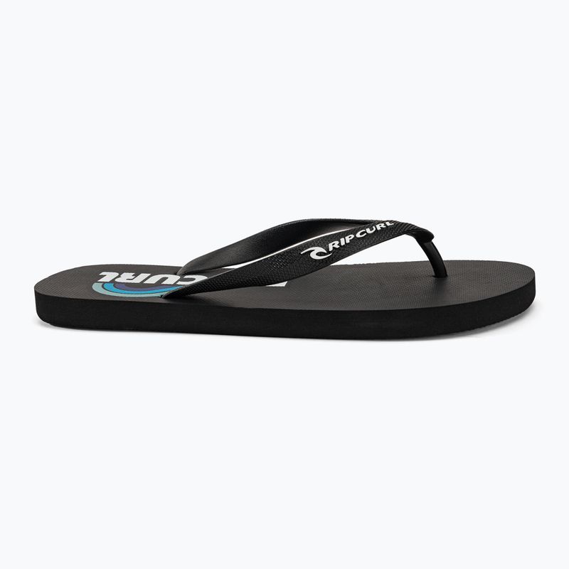 Men's Rip Curl Surf Revival Logo Open Toe Flip Flops 6244 black 19YMOT 2