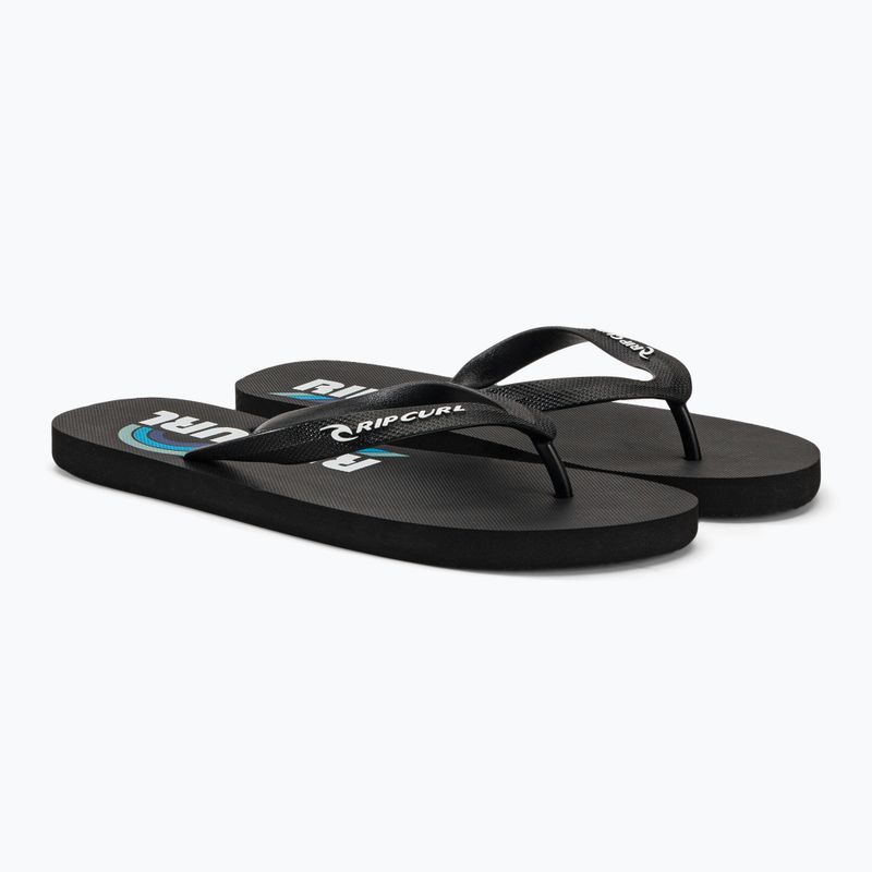 Men's Rip Curl Surf Revival Logo Open Toe Flip Flops 6244 black 19YMOT 4