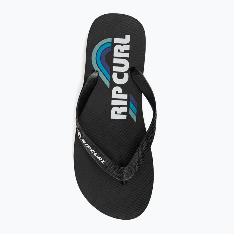 Men's Rip Curl Surf Revival Logo Open Toe Flip Flops 6244 black 19YMOT 6