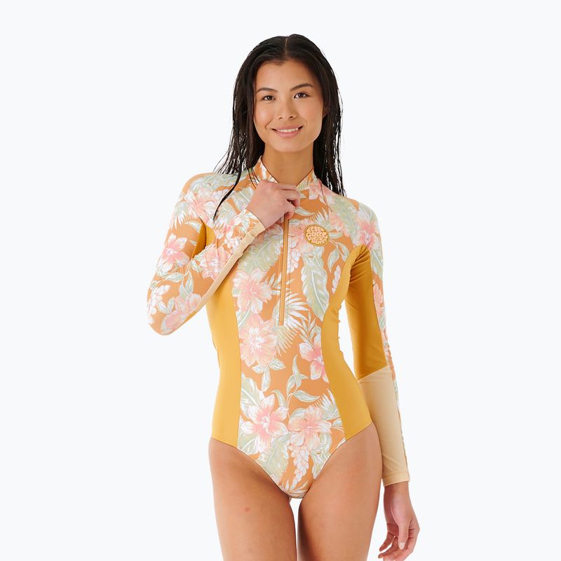 Rip Curl Always Summer Upf 50+ Surfsuit women's one-piece swimsuit 146 yellow 144WRV
