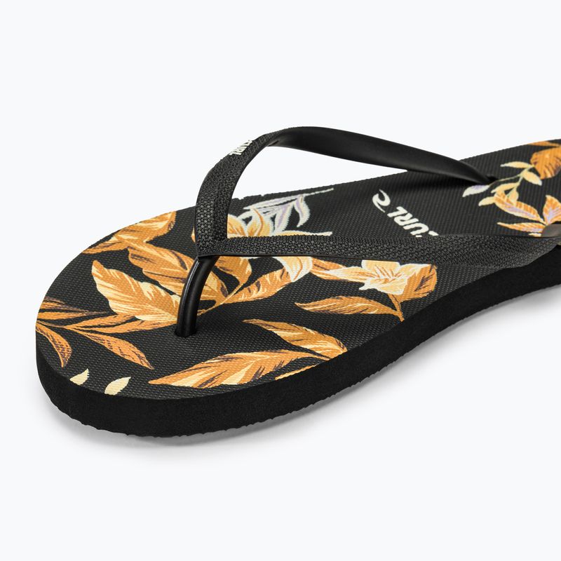 Women's Rip Curl La Isla Bloom Open Toe flip flops black 7