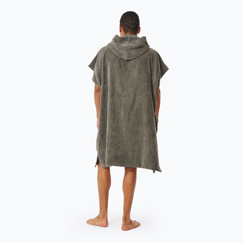 Men's Rip Curl Logo Hooded grey poncho 3