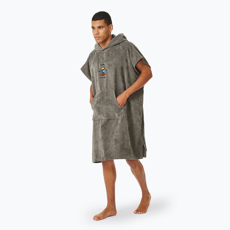 Men's Rip Curl Logo Hooded grey poncho 4