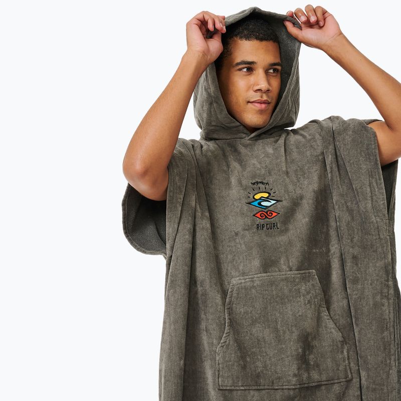 Men's Rip Curl Logo Hooded grey poncho 5