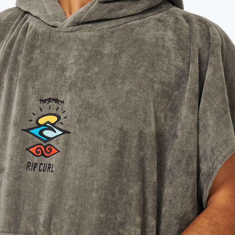Men's Rip Curl Logo Hooded grey poncho 6