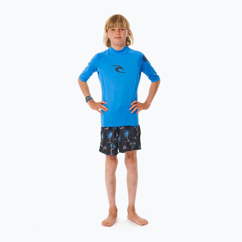 Rip Curl Lycra Brand Wave UPF blue gum children's swim shirt 2