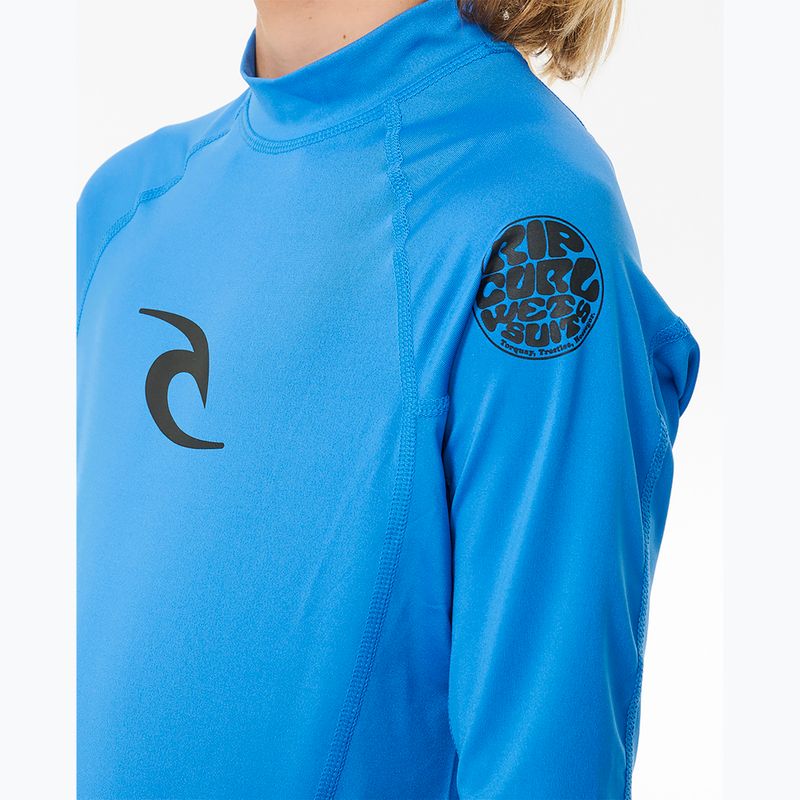 Rip Curl Lycra Brand Wave UPF blue gum children's swim shirt 4