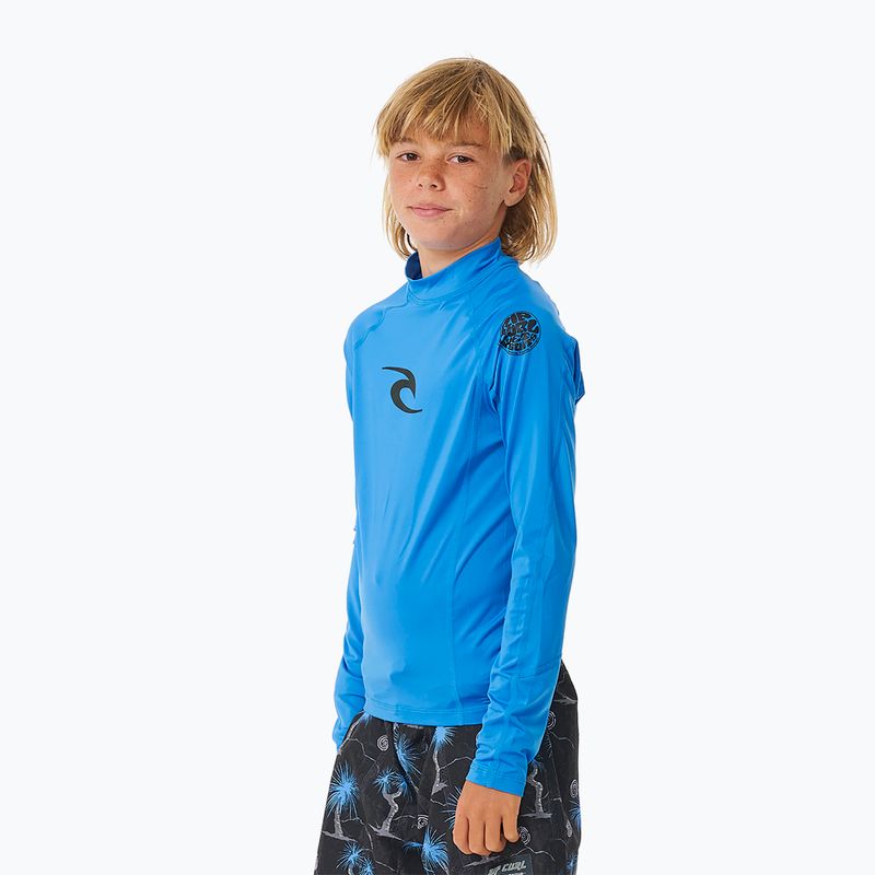 Rip Curl Lycra Brand Wave UPF blue gum children's swimming longsleeve 4