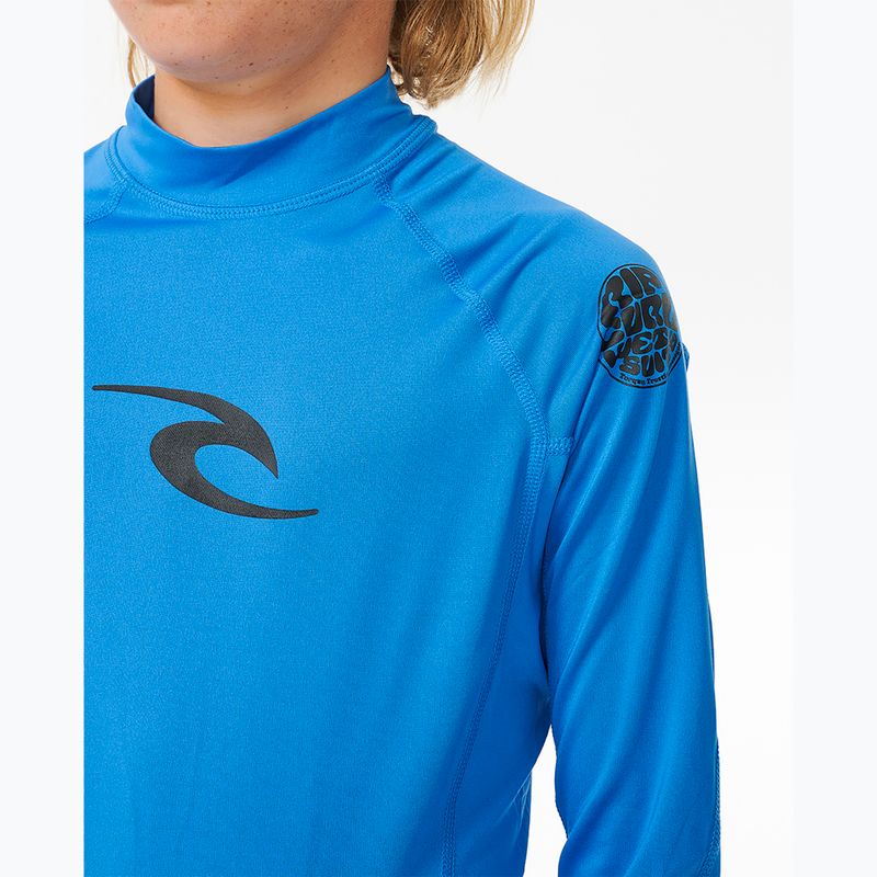 Rip Curl Lycra Brand Wave UPF blue gum children's swimming longsleeve 5