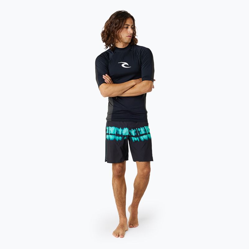Men's Rip Curl Waves Upf Perf S/S Swim Shirt Black 2