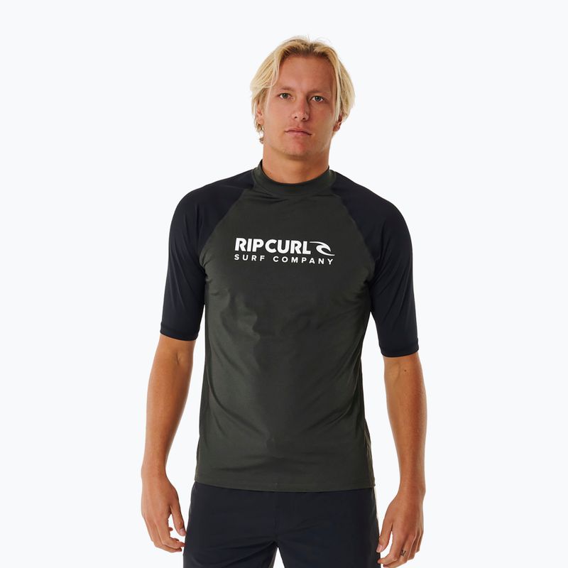 Men's Rip Curl Shock UPF black marle swim shirt