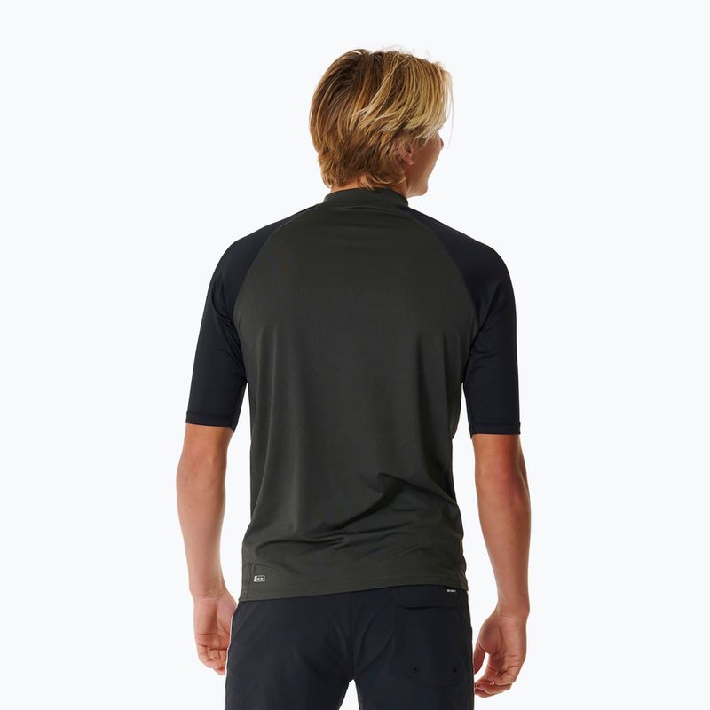 Men's Rip Curl Shock UPF black marle swim shirt 3