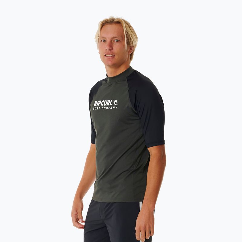 Men's Rip Curl Shock UPF black marle swim shirt 4
