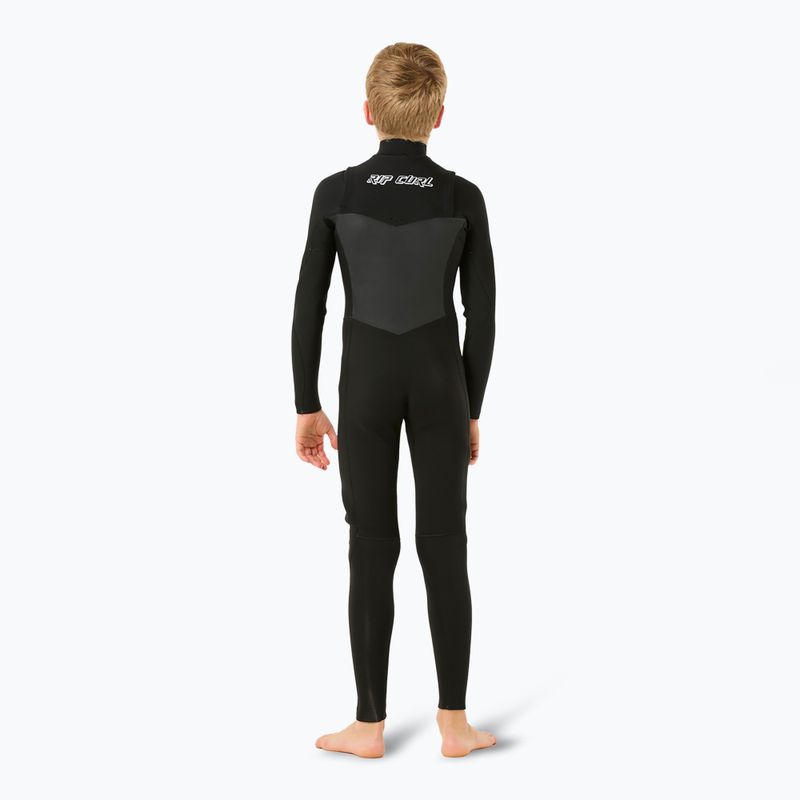 Rip Curl Dawn Patrol 4/3 mm Chest Zip children's swimming foam black 2