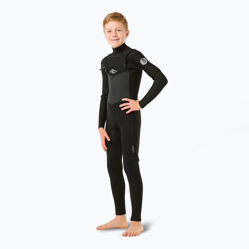Rip Curl Dawn Patrol 4/3 mm Chest Zip children's swimming foam black 3