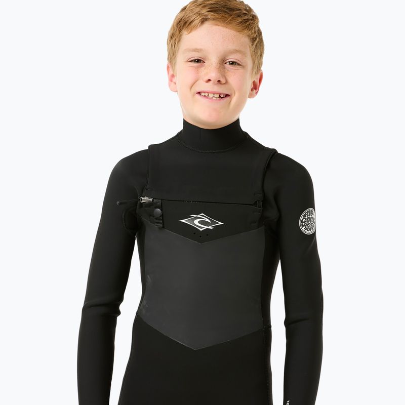 Rip Curl Dawn Patrol 4/3 mm Chest Zip children's swimming foam black 5