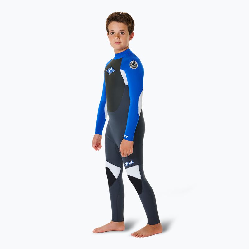 Rip Curl Omega 4/3 mm Back Zip blue children's swimming foam 3