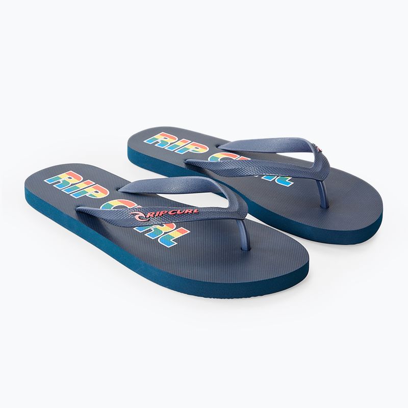 Men's Rip Curl Icons of Surf Bloom Open Toe flip flops navy/red 8