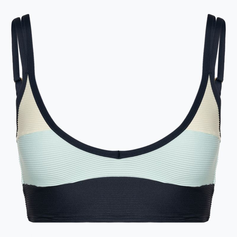 Rip Curl Block Party Spliced Crop swimsuit top navy