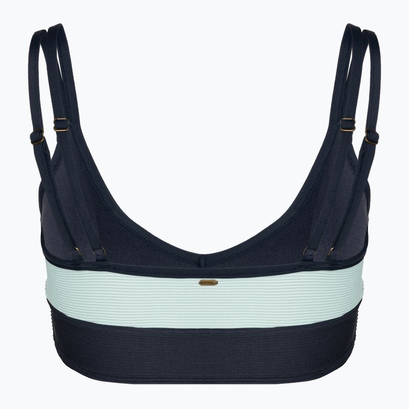 Rip Curl Block Party Spliced Crop swimsuit top navy 2