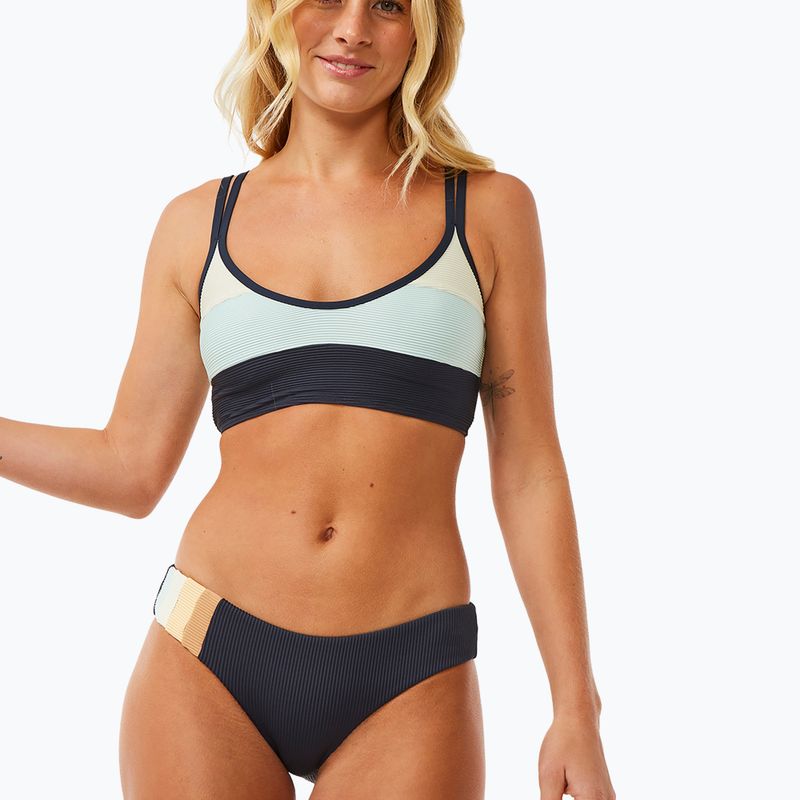 Rip Curl Block Party Spliced Cheeky Hip swimsuit bottom navy 9