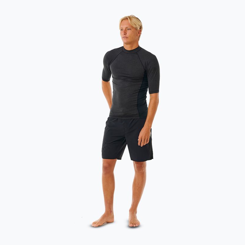 Men's Rip Curl Dawn Patrol UPF Performance swim shirt black marle 2