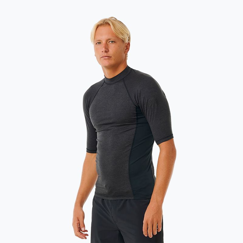Men's Rip Curl Dawn Patrol UPF Performance swim shirt black marle 4