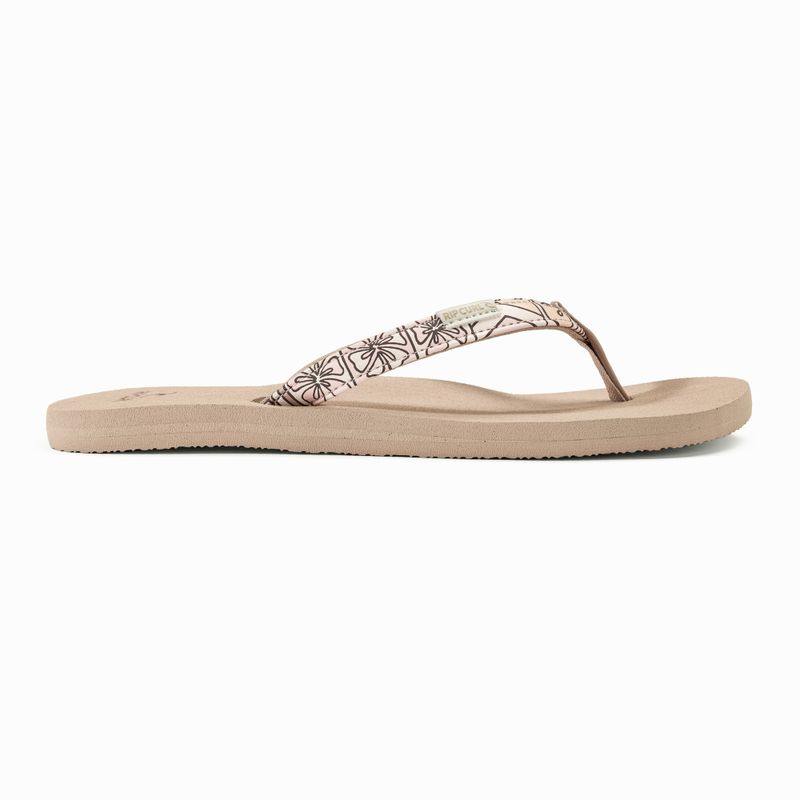 Women's Rip Curl Freedom Bloom Open Toe flip flops bright peach 2