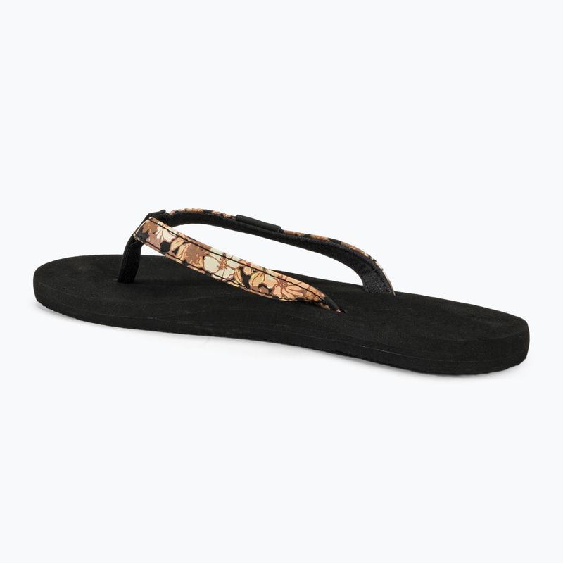 Women's Rip Curl Freedom Bloom Open Toe flip flops black/brown 3