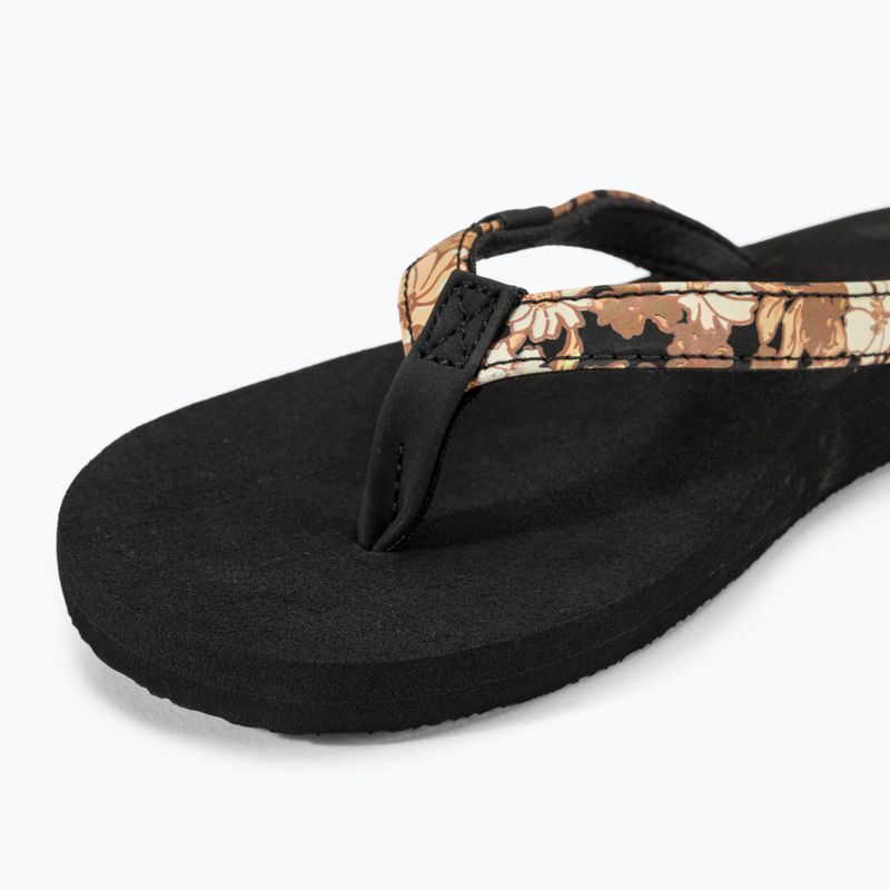 Women's Rip Curl Freedom Bloom Open Toe flip flops black/brown 7