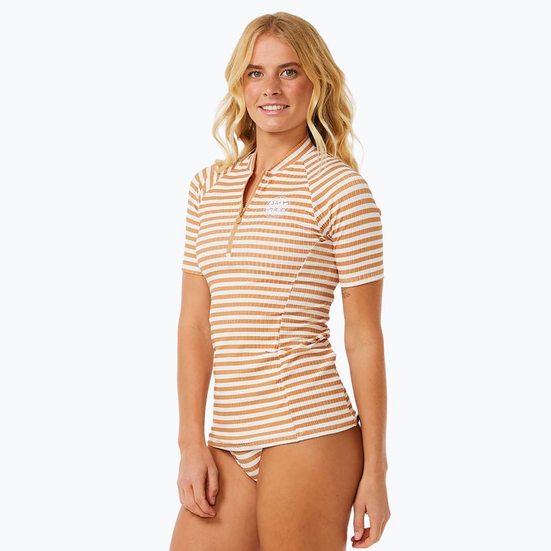 Women's Rip Curl Premium Surf Upf S/S swim shirt light brown 3