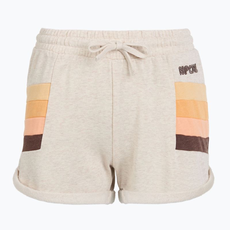 Rip Curl women's Block Party Track shorts oatmeal marle 7
