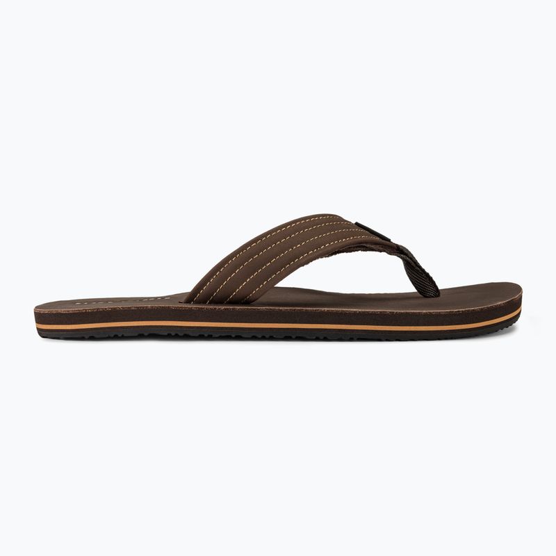 Men's Rip Curl Revival Leather Open Toe flip flops brown 2