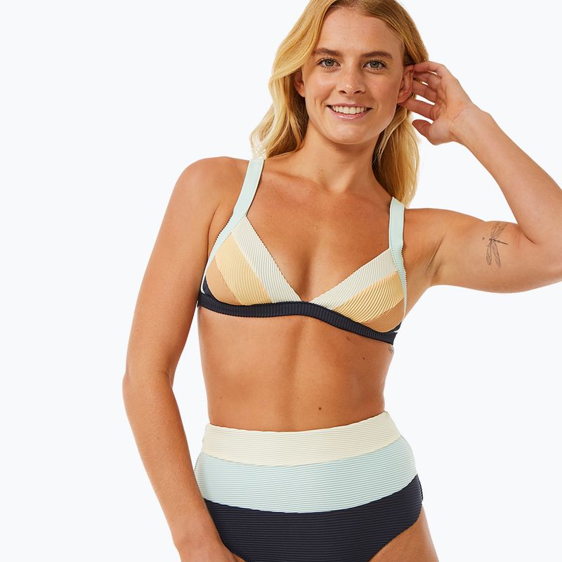 Rip Curl Block Party Spliced Fixed Tri navy swimsuit top 5