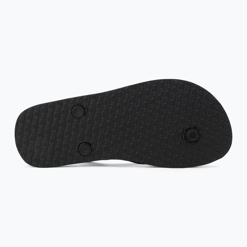 Rip Curl Wetty Fade Bloom washed black children's flip flops 4
