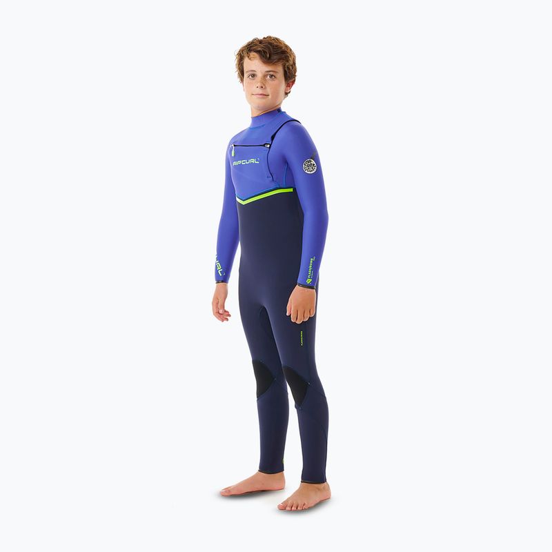Rip Curl Flashbomb 3/2 mm Chest Zip wild berry children's swimming foam 3