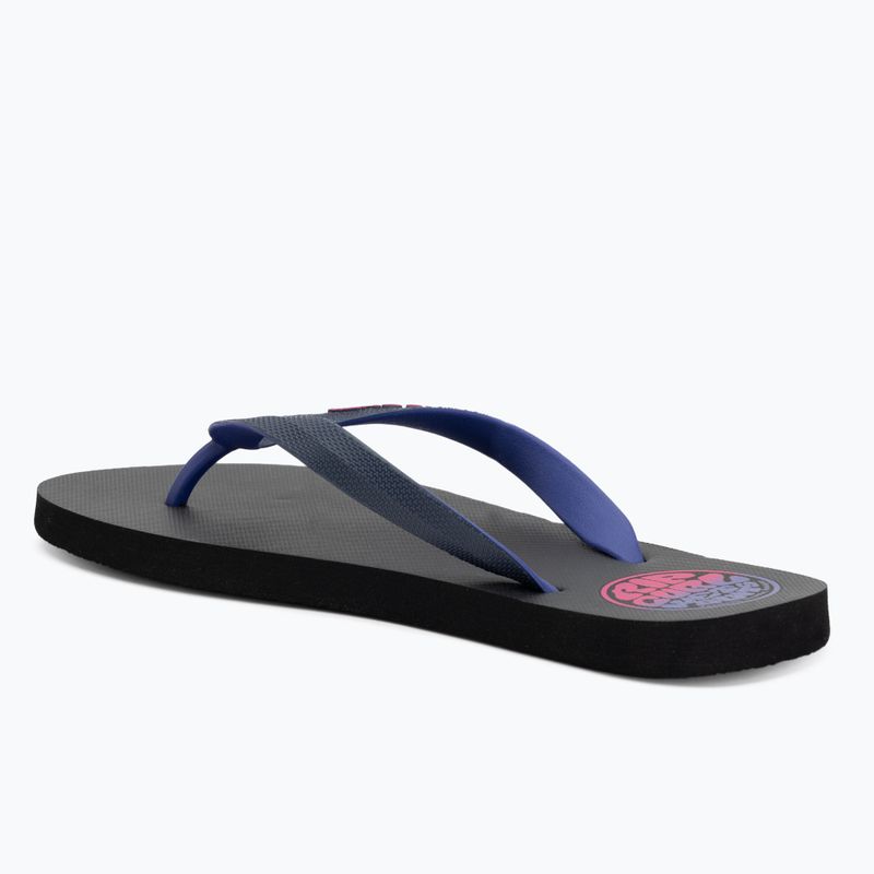 Men's Rip Curl Wetty Fade Bloom flip flops navy 3