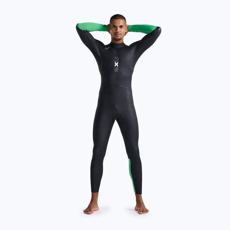 Men's triathlon foam 2XU Propel Openwater black/bright green 3