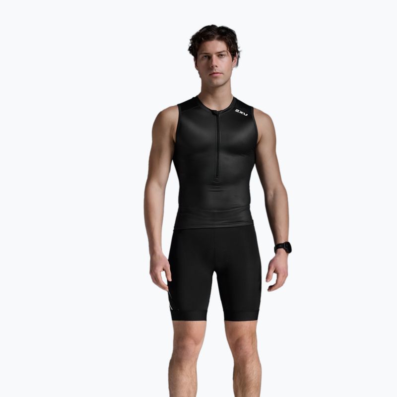 Men's cycling tank top 2XU Core Tri Tank black/white