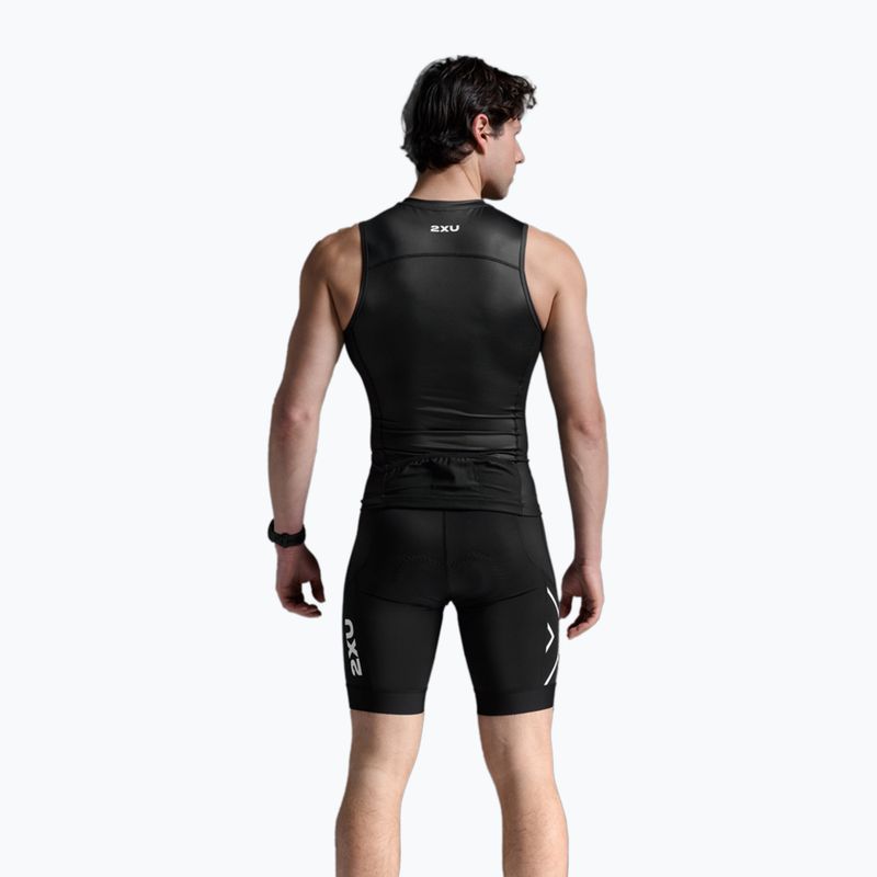 Men's cycling tank top 2XU Core Tri Tank black/white 2