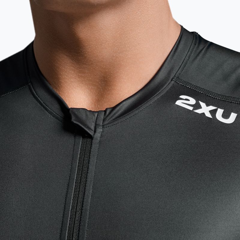 Men's cycling tank top 2XU Core Tri Tank black/white 5