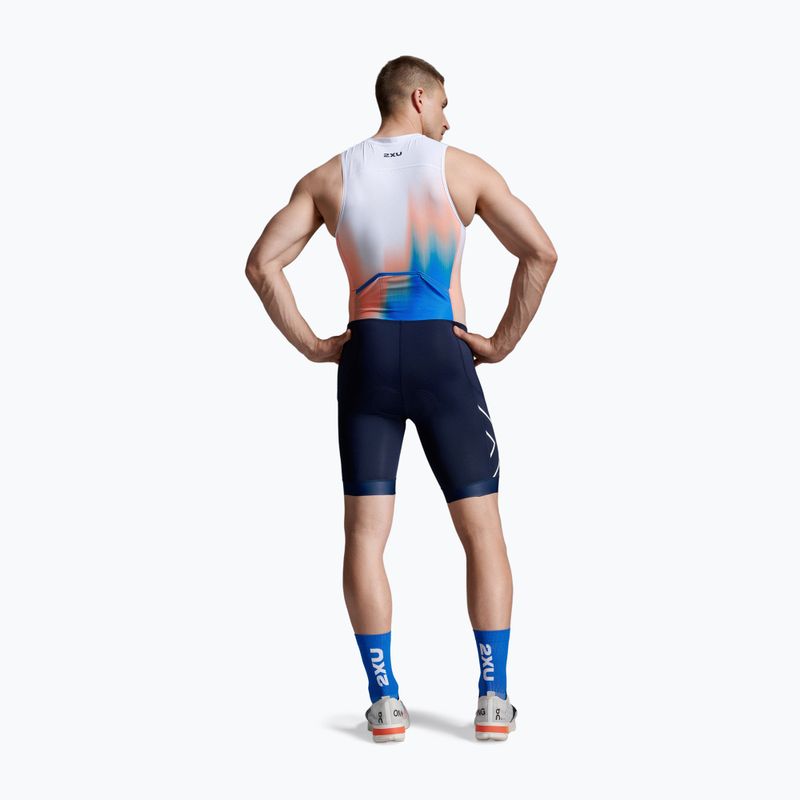 Men's triathlon suit 2XU Core nebula blaze/midnight 3