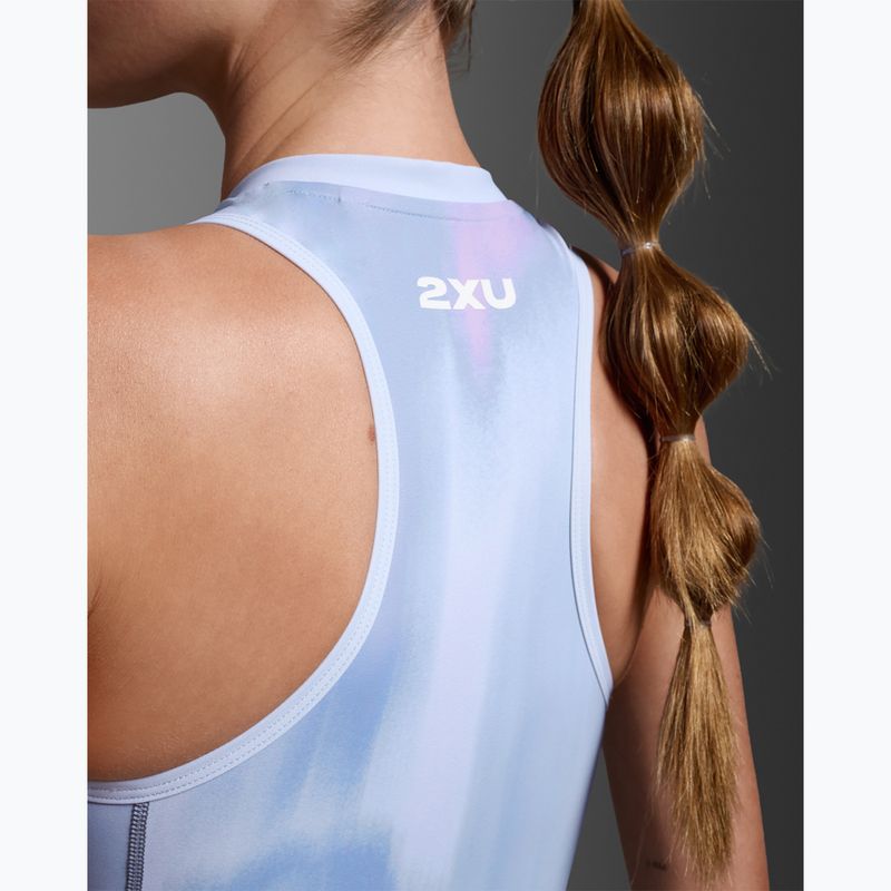 Women's triathlon suit 2XU Core hydrangea/india ink 7