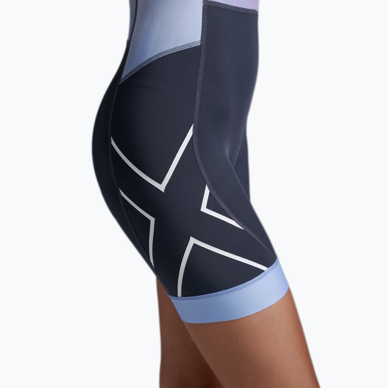 Women's triathlon suit 2XU Core hydrangea/india ink 8